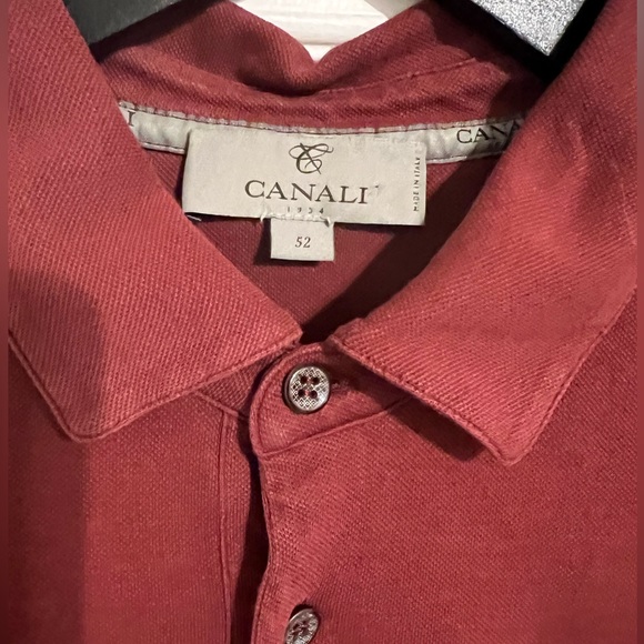 Canali Maroon Polo Shirt Sz. Eur 52 US M - Picture 3 of 10